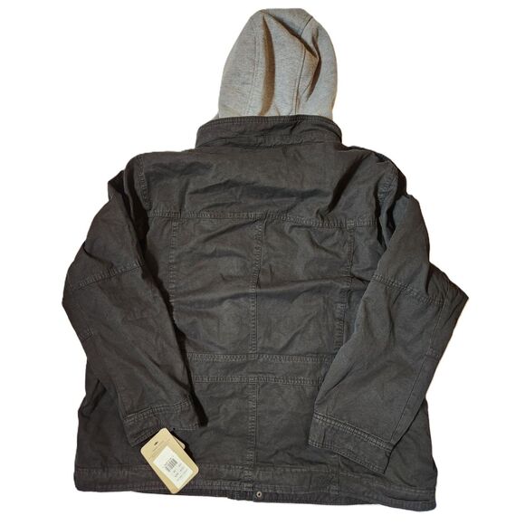 Levi's Men's 2XL Black Sherpa Lined Military Jacket – Hooded - Picture 2 of 9